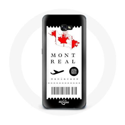 Coque - Samsung - Galaxy A8 2016 - Souple - Billet D'avion Montréal Canada - Protection