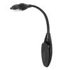 Mini LED Book Light Portable Flexible Reading Lamp with Clamp for Bedroom Travel Black