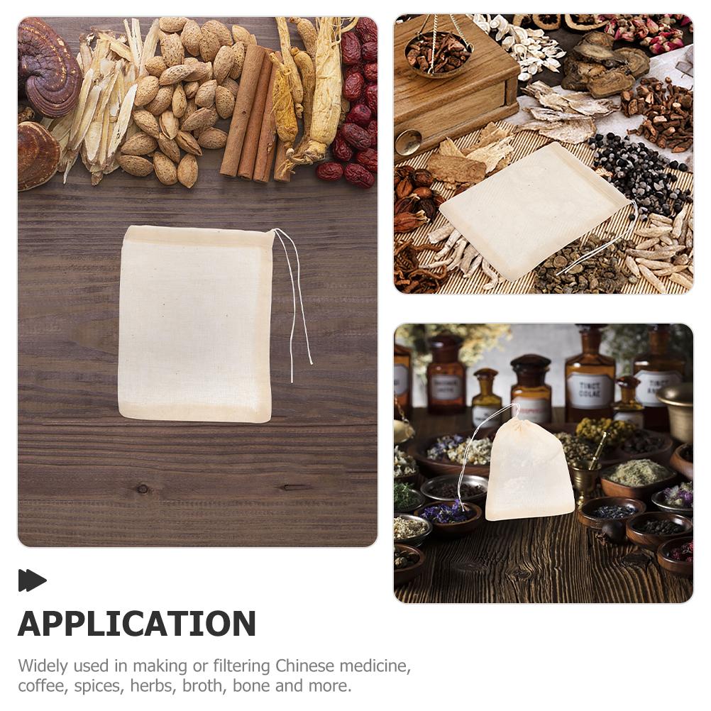 25 Pcs Tea Infuser Bags Pure Cotton Gauze Soup 25pcs Traditional Chinese Medicine Convenient Filter