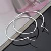 925 Gümüş 30mm 50mm 60mm Pürüzsüz Hoop Küpe Kadın Kızlar Için Charm Takı Hediye