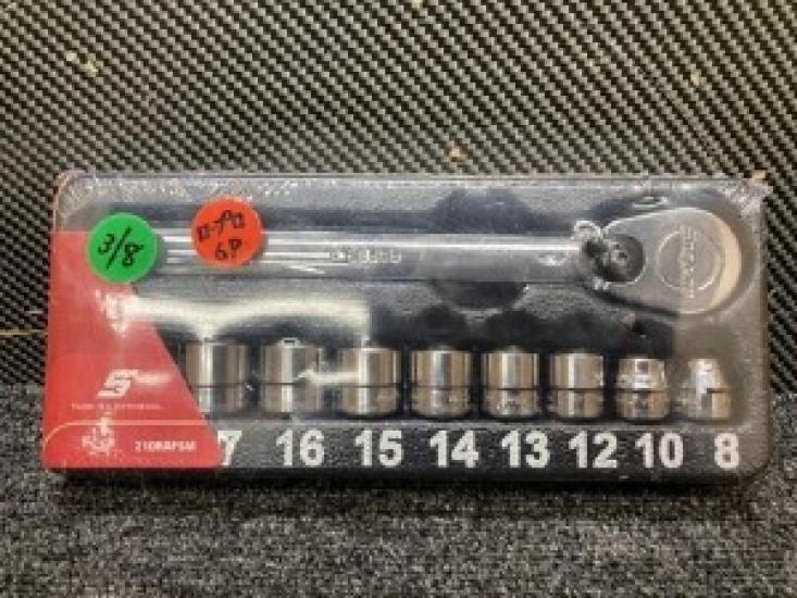 

Snap-on Tools 3/8 Low Profile Ratchet Socket Set 210RAFSM 6P