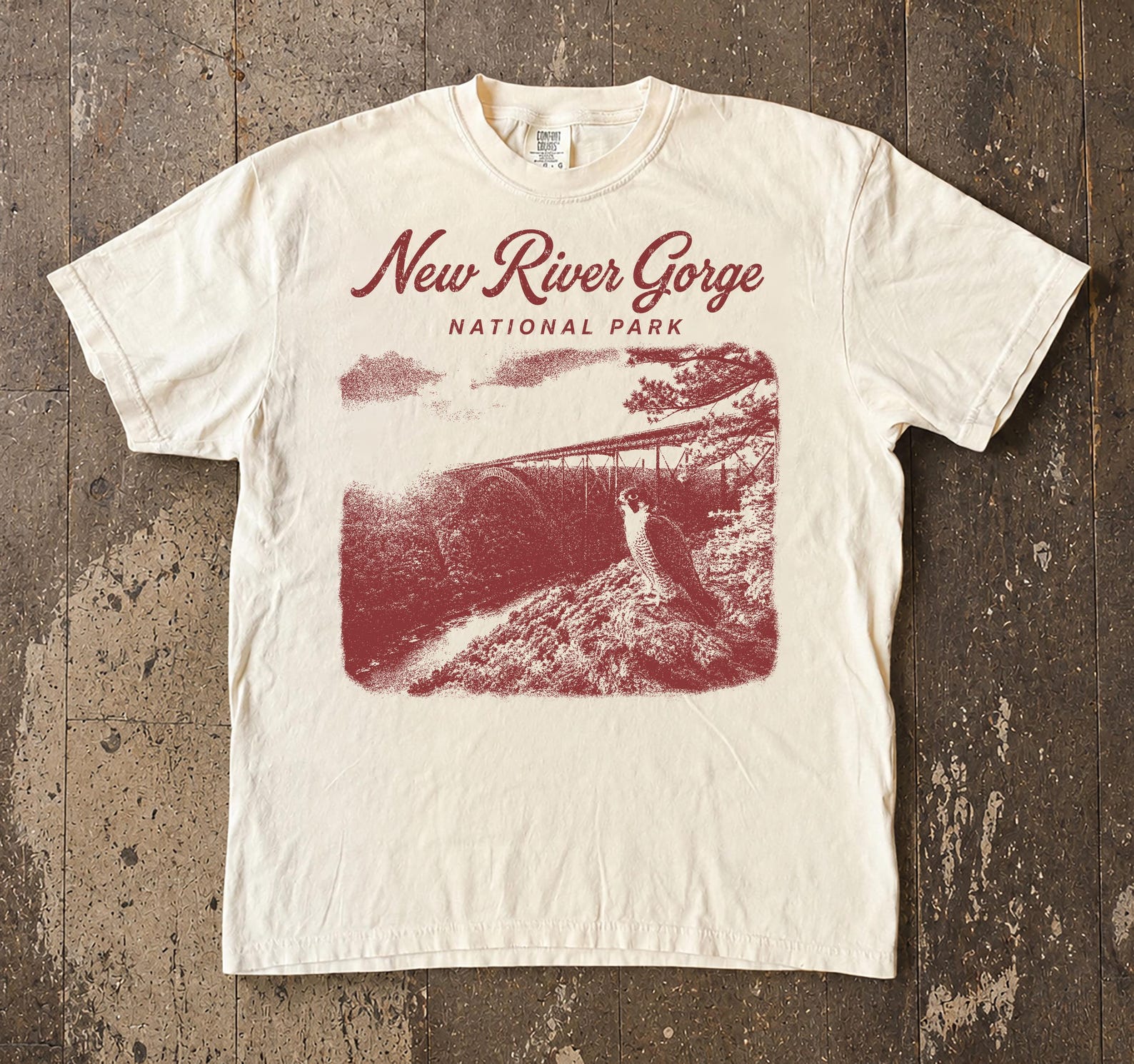 New River Gorge National Park T-Shirt, West Virginia Bridge Graphic Tee XL