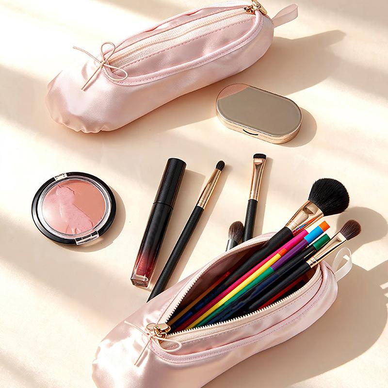 Großes Fassungsvermögen Ballettschuhe Federmäppchen Kosmetiktasche Niedliches Design Ballerina Federmäppchen Schreibtisch-Organizer Schul-Federmäppchen