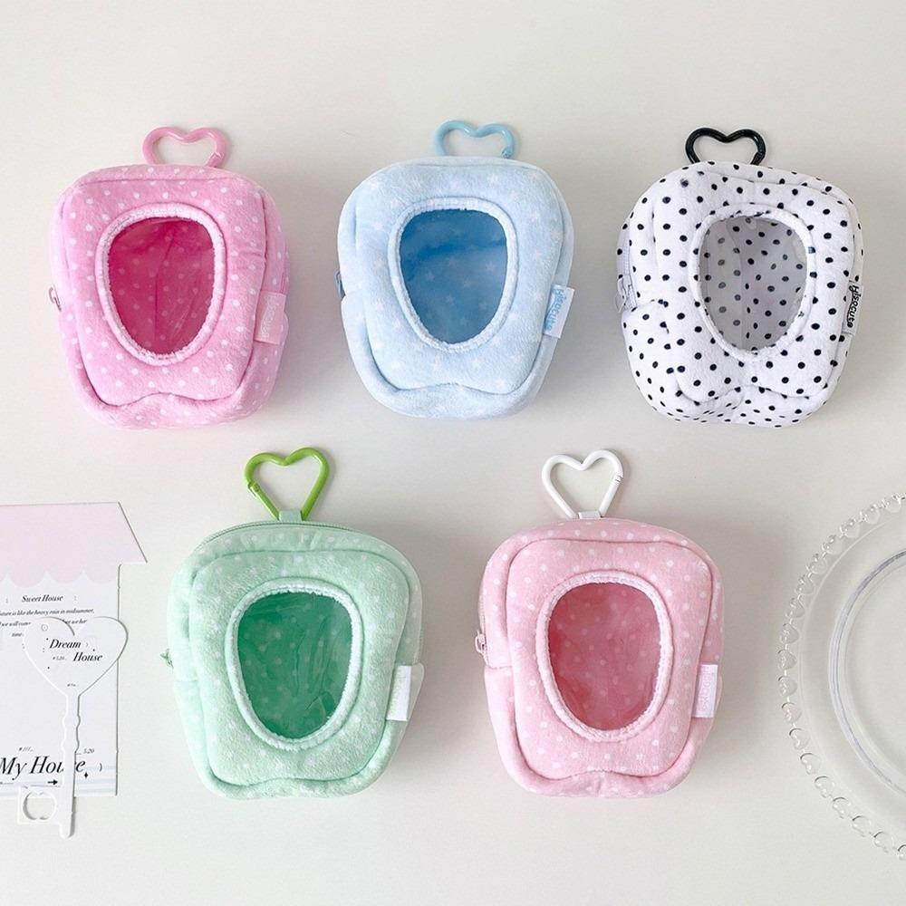 Plush Doll Carrying Bag with Heart Carabiner Plush Doll Protective Pouch Durable Mini Ita Bag