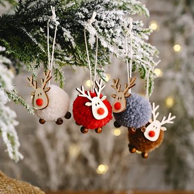 Decoração de Natal Pingente de Veado de Feltro Criativo Novo Pingente de Alce Pingente de Árvore de Natal Presente Ornamento Pendurado Feliz Natal