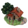 Landscape House Figurine Resin Village Hut Ornament Bonsai Decoration for Home Gardening