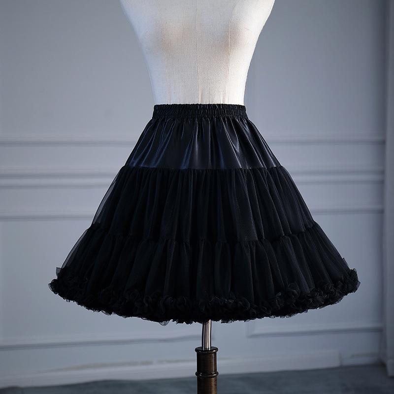Adult Fluffy Anime Lolita Skirt - Cloud Soft Mesh, Boneless Design, 230g
