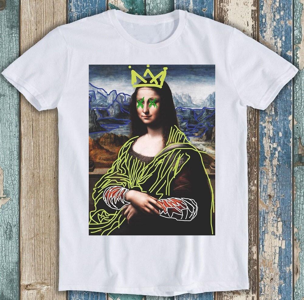 

Mona Lisa Graffiti Street Cartoon Anime Cool Funny Gift Tee T Shirt V1725 XL