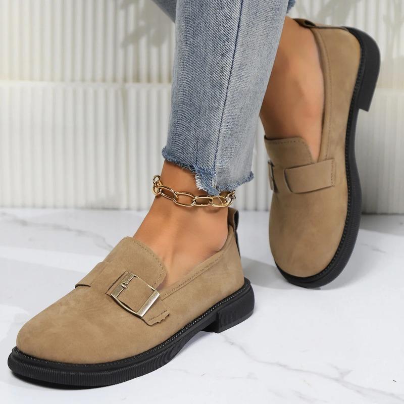 Plus Size Women Loafers Spring Autumn  Retro Shoes New Loafers Flat Non-slip with Skirt Soft Sole Single Shoes for