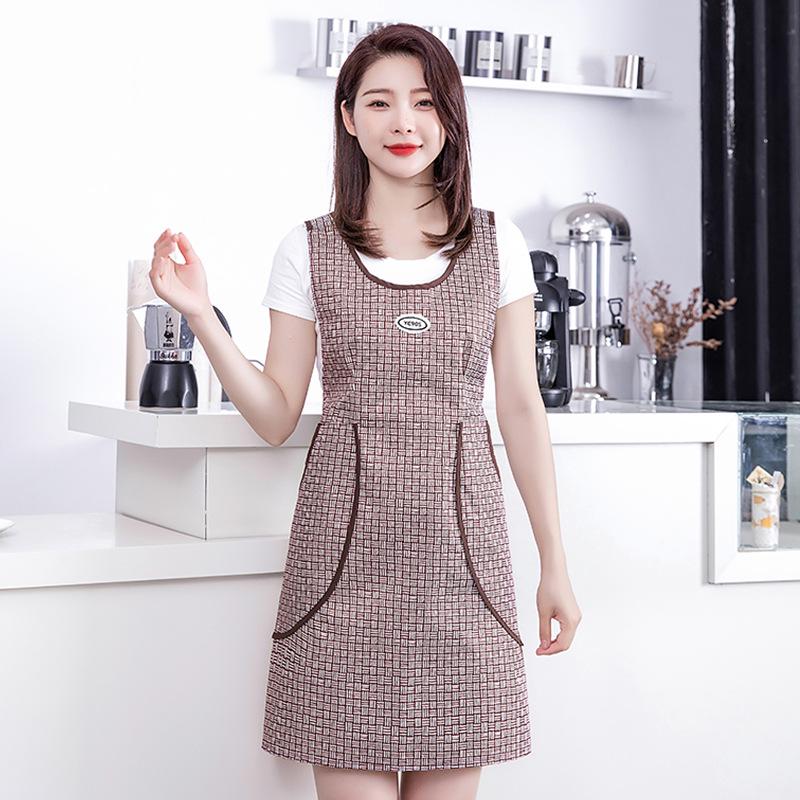 2024 Waterproof Oil-Proof Cooking Apron: Summer Thin Style, Cape Design, Large Pocket for Home Kitchen Use