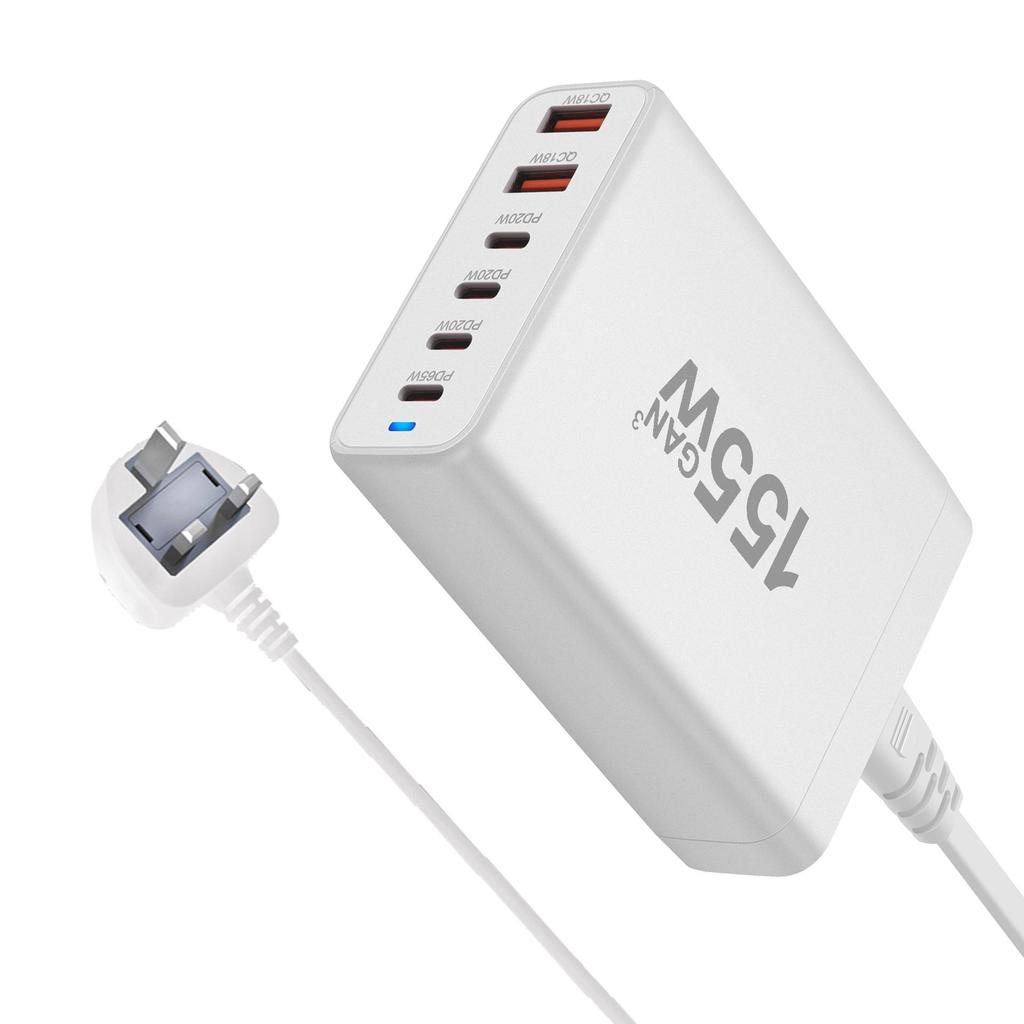 200W Multi-Port Desktop GaN Charger with 4C2A Direct Charging