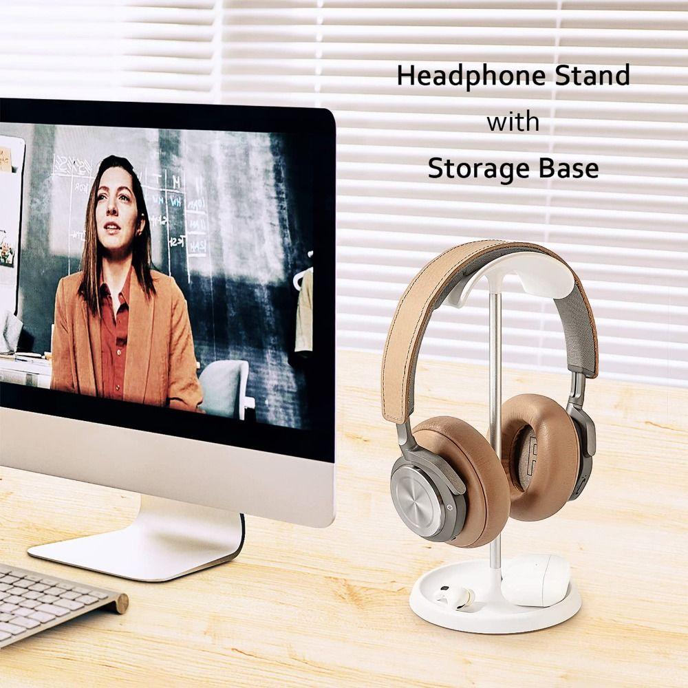with Storage Tray Headphone Stand Detachable Display Rack Universal Headphone Holder For Desk