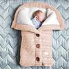 Velvet-Lined Knitted Baby Stroller Sleep Sack
