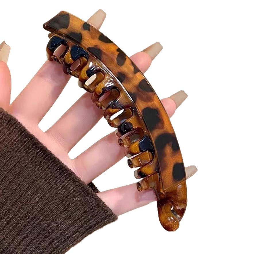Pinza a Banana Spessa per Capelli da Donna – Accessorio Fermacoda Alto, Spirale Verticale
