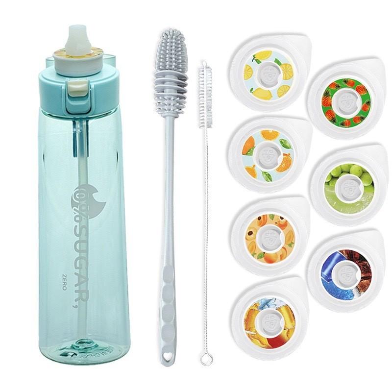 Tritan Sports Water Bottle With Flavor Rings And Leakproof Lid For Fitness Enthusiasts