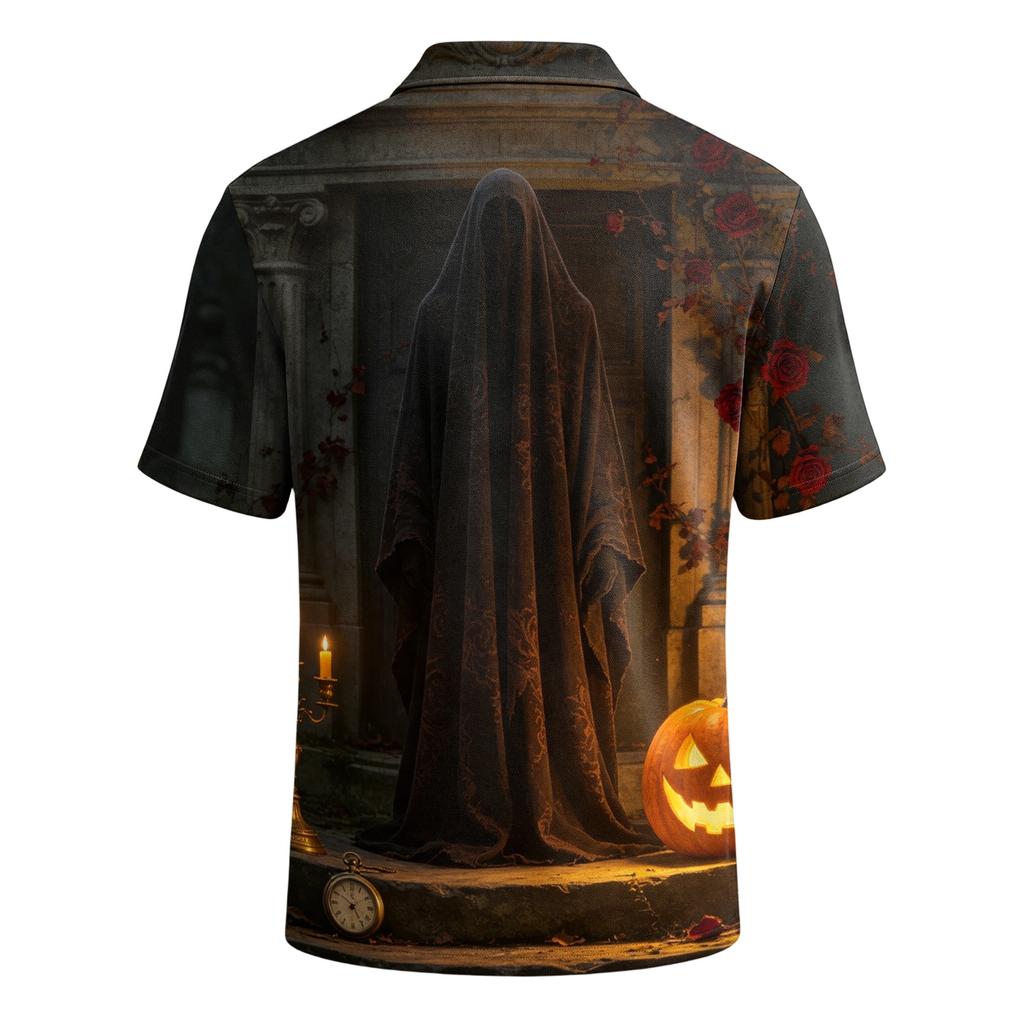 Men's Halloween Printed Trendy Short Sleeve T-Shirt Casual Top