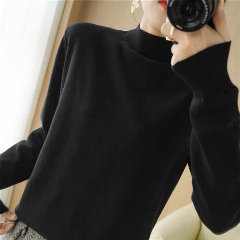 Damegenser MODERN NEW SAGA Vårullgensere Turtleneck strikket genser Høst Dame Jumper Strikket Topp