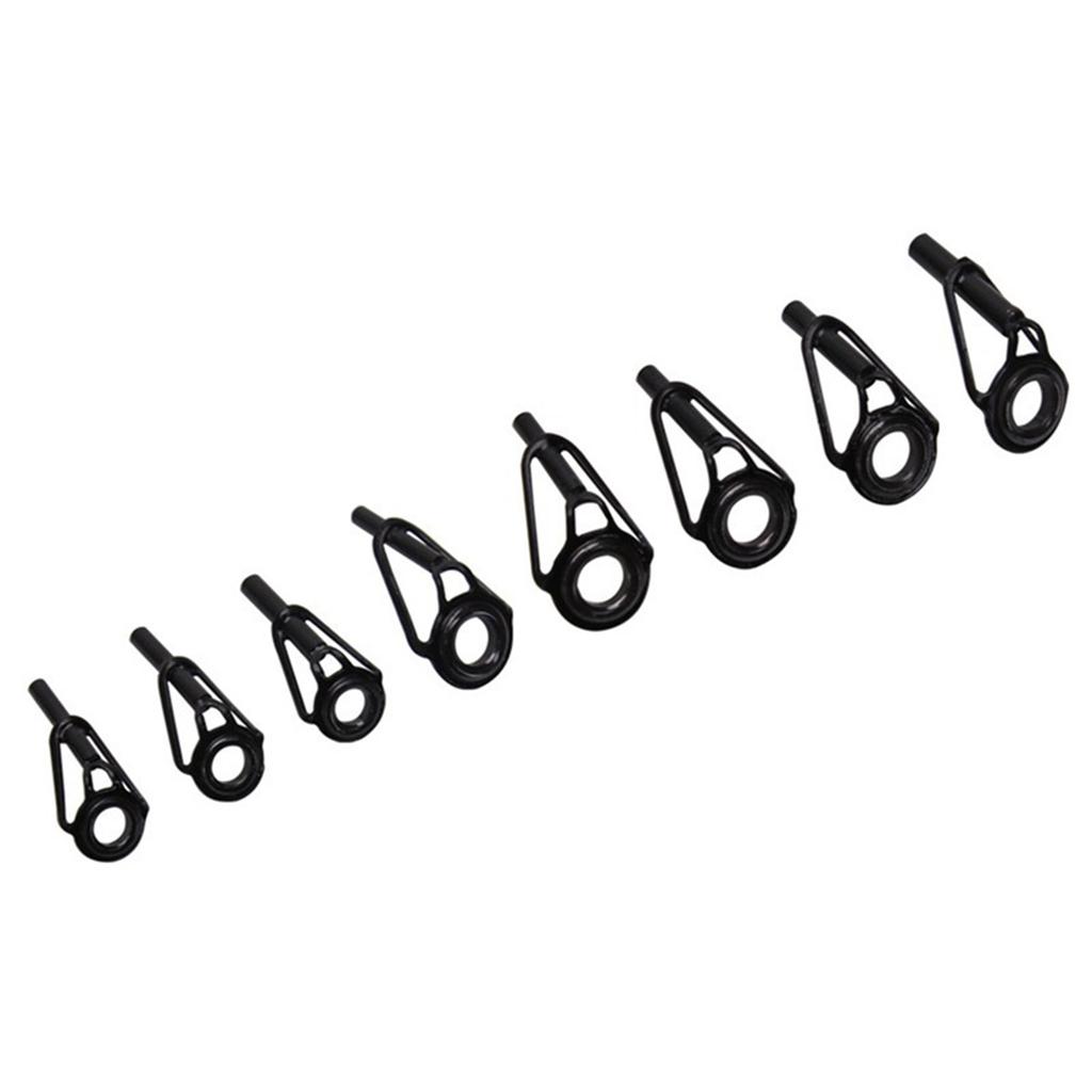 16Pcs Rod Tip Ceramic Guide Rings Replacement Fishing Eyelet Repair Guide Tips for Freshwater Saltwater Fishing Lovers
