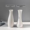 Nordic Minimalist White Ceramic Vase for Hydroponic and Dried Flower Arrangements in Modern Living or Dining Spaces