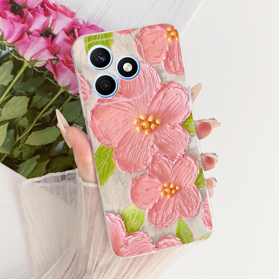 For Honor X8d 4G Case Beautiful Girl Peacock Painted Cover Soft Silicone Phone Case For Honor X8d X 8d HonorX8d 4G Fundas Bumper
