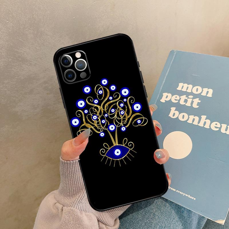 Evil Eye Case For iPhone 17 Air 15 14 13 12 11 16 Pro Max 13 mini XR 15 16 Plus 16e Back Cover Shell