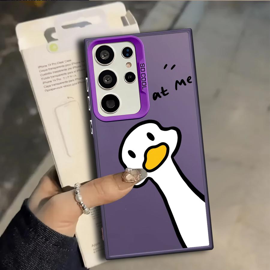 Phone Cover Case for Samsung Galaxy S25 S20 Plus S24 FE S25Edge Note 20 Ultra S23 S23 Ultra S21 S22 Cute Duck