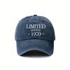 Limited Edition Nostalgic Text Fashion Baseball Cap Washed Texture Sports Sun Hat Unisex  New Style Casual Versatile