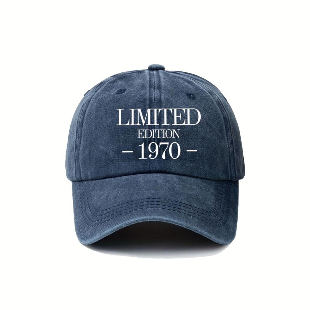 Limited Edition Nostalgic Text Fashion Baseball Cap Washed Texture Sports Sun Hat Unisex New Style Casual Versatile