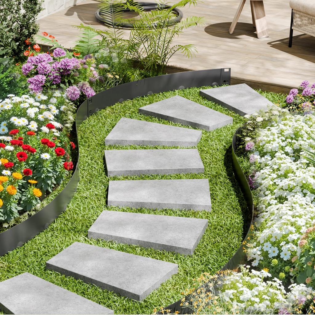 VEVOR Steel Landscape Edging, 5 Packs 39 x 4 in Rust-Resistant Metal Landscape Edging, Bendable Garden Edging Border, Heavy Duty Lawn Edging