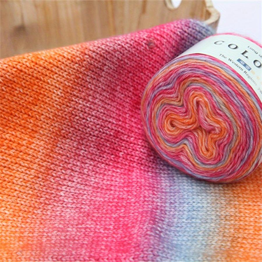 3pcs Ombre Yarn Bundle Chunky Cotton for Knitting & Crochet Thick Gradient Blanket Yarn Kit Total 300g DIY Assortment