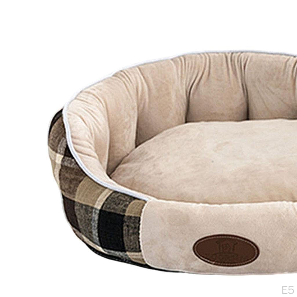 Large Size Lattice Bed Cat nest Warm Round Home Fabric Kennel Short Plush Soft Pet Supplies Durable