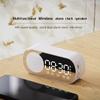 Réveil numérique à miroir LED, haut-parleur chronométré, horloge sans fil, double alarme, radio FM, horloge de table, haut-parleur sans fil, caisson de basses
