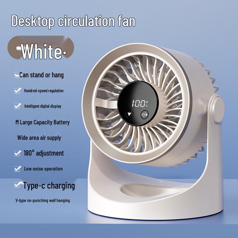 

Ultra-Quiet Cute Electric Desktop Fan for Office, Dorm, and Bedroom 13.5x8.5x15 cm