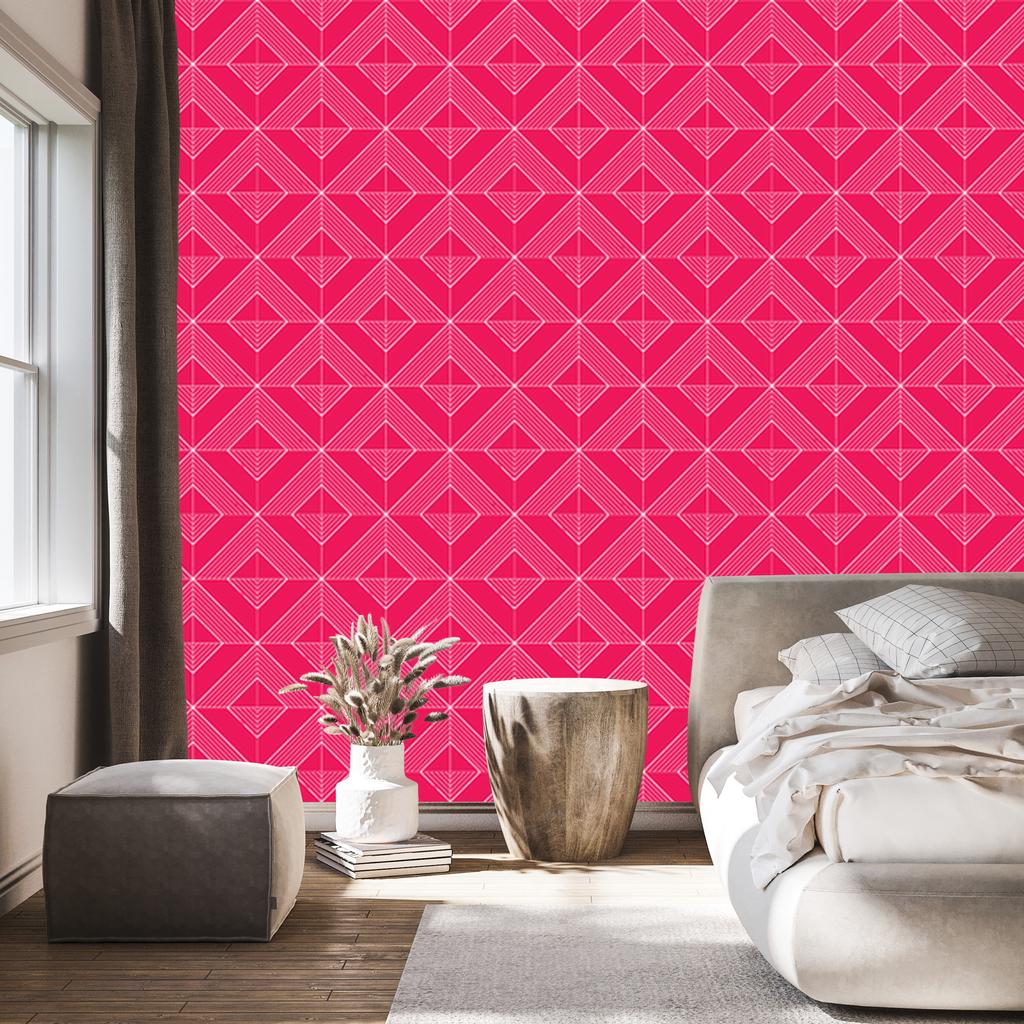 Geometric Rose Diamonds Wallpaper for Living Room and Bedroom 50x1000
