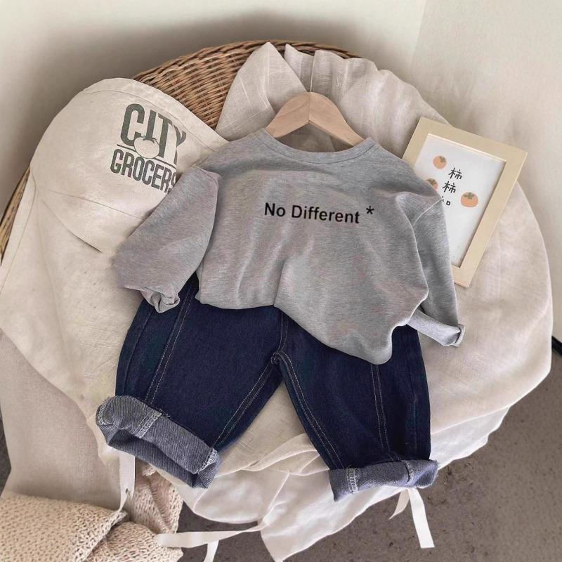 Cotton Long Sleeve Kids T Shirt Unisex Cartoon Printed Casual Children Tops
