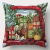 Christmas Theme Pillowcase New Year Gift Car Christmas Tree Pillow Cover Home Room Decoration Living Room Sofa Cushion Cover