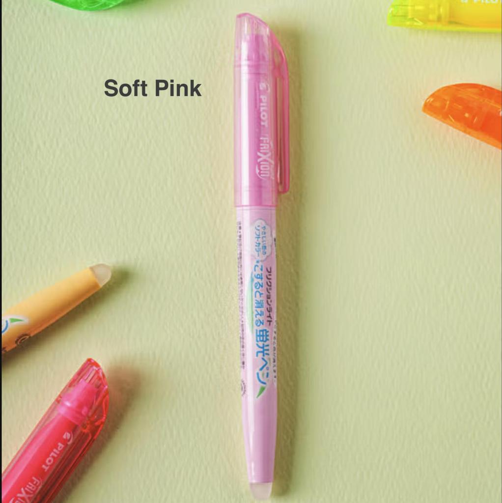 Japanese Erasable Highlighter Set – 7 Colors (Soft & Light Series)