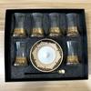 6 Ensembles Tasses à Thé Turques Tasses Ensemble Soucoupes avec Cuillère Tasse à Café Romantique Exotique Tasse à Thé en Verre Décoration de Cuisine Boîte Cadeau