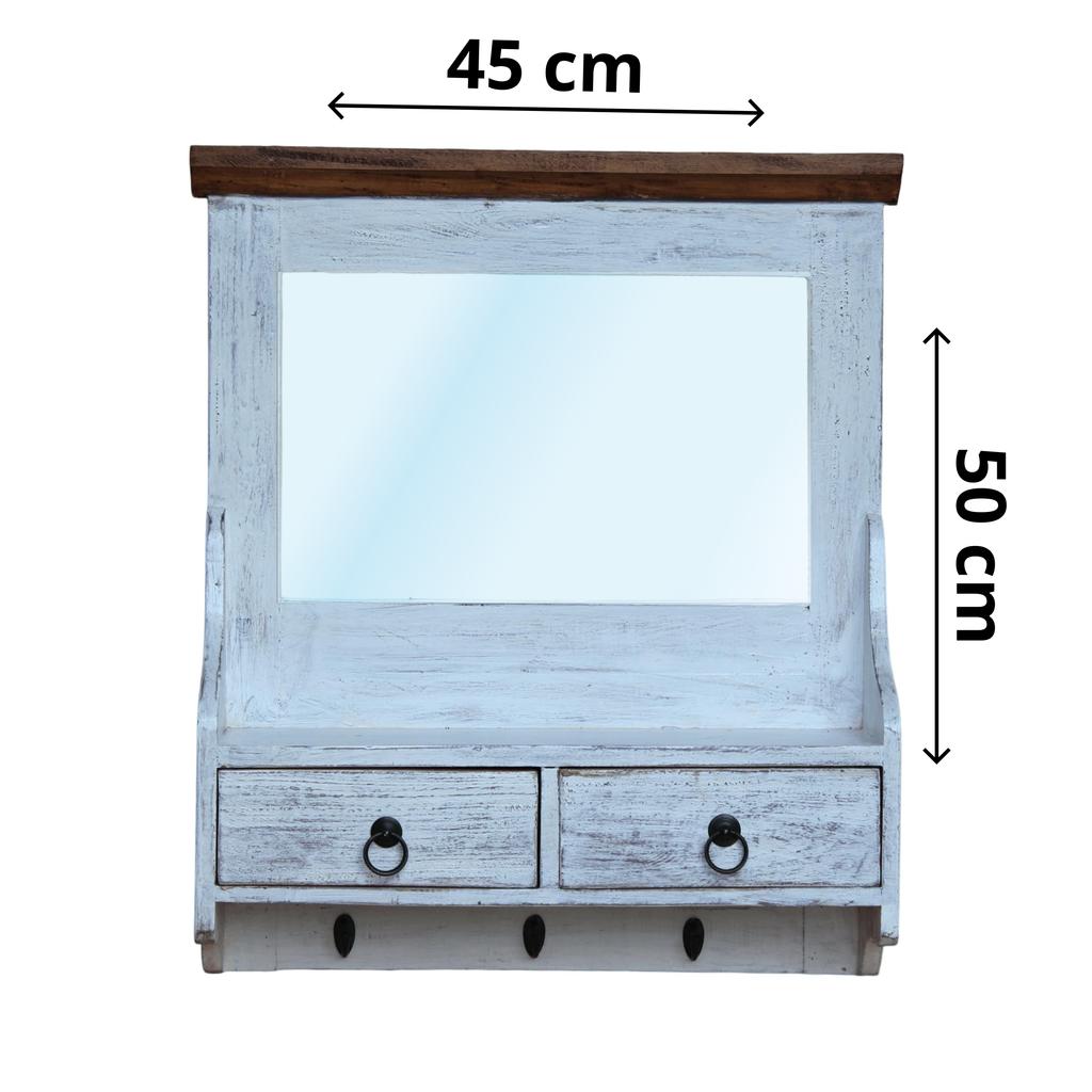 Shabby chic mirror cabinet made of reclaimed wood