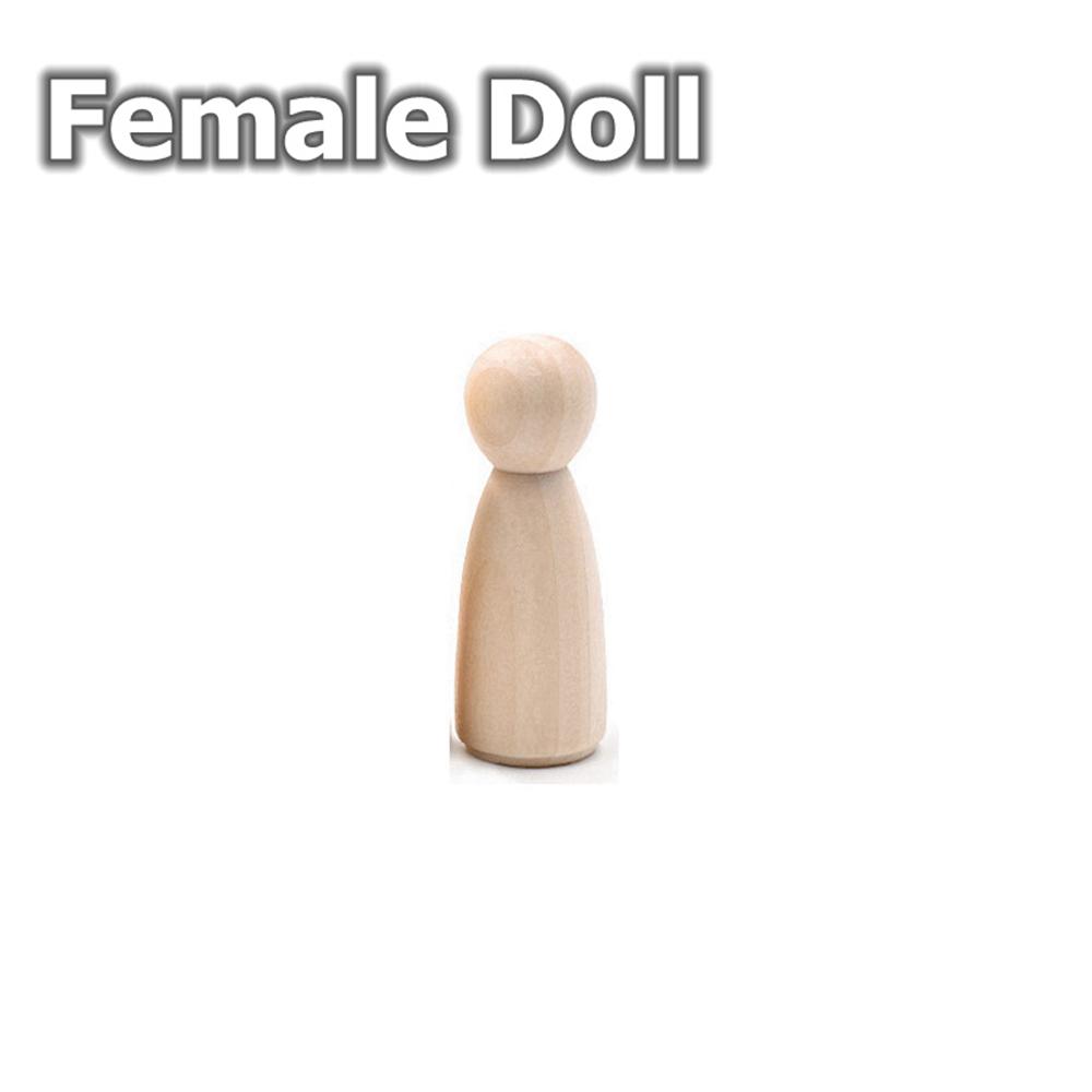 2pcs/5pcs Male/Female Doll Natural Wood Eco-friendly 35mm 43mm 55mm 65mm 75mm 90mm 120mm for DIY Crafts Woodcraft Jewelry Making Accessories