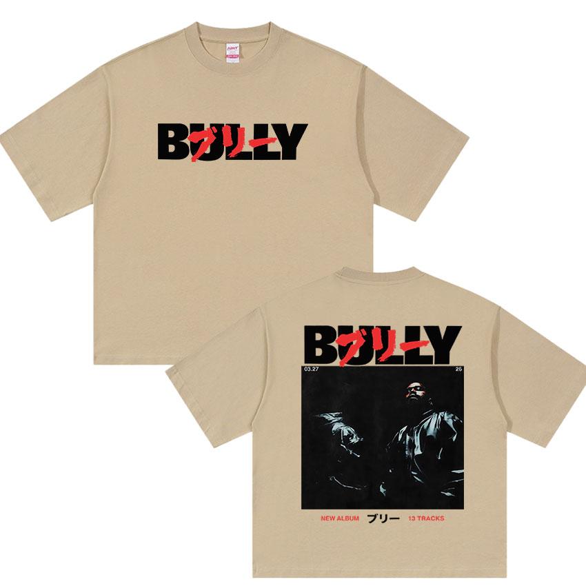 Bully Kanye West New Album Graphic Tshirt Rap UNISEXs Hip Hop Gothic YK Short Sleeve Tops Vintage Cotton Tshirt Streetwear