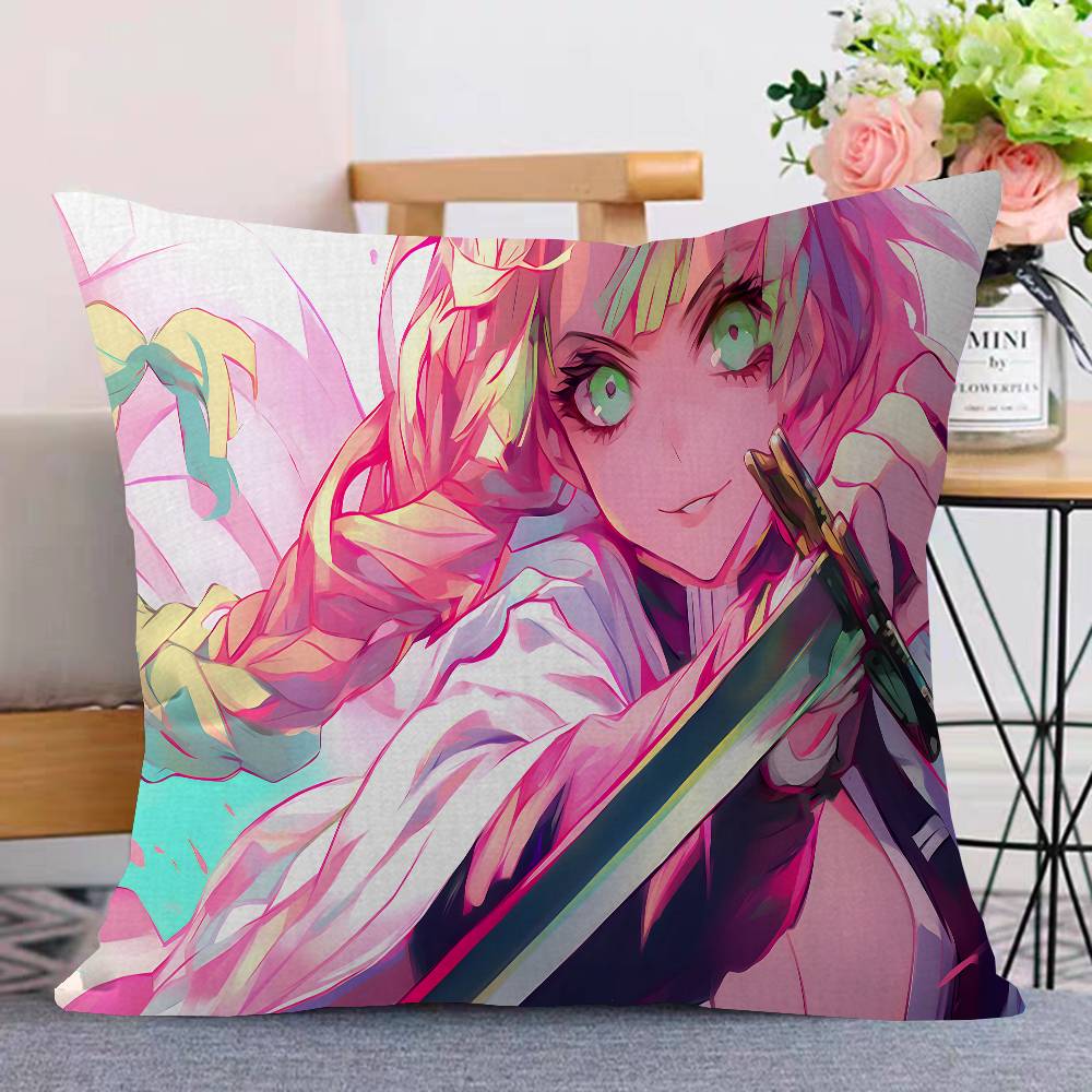 Demon Slayer Kimetsu Kanroji Mitsuri Maple Design Cushion Cover Happy Autumn Harvest decor Holiday Decorati Pillow Cover