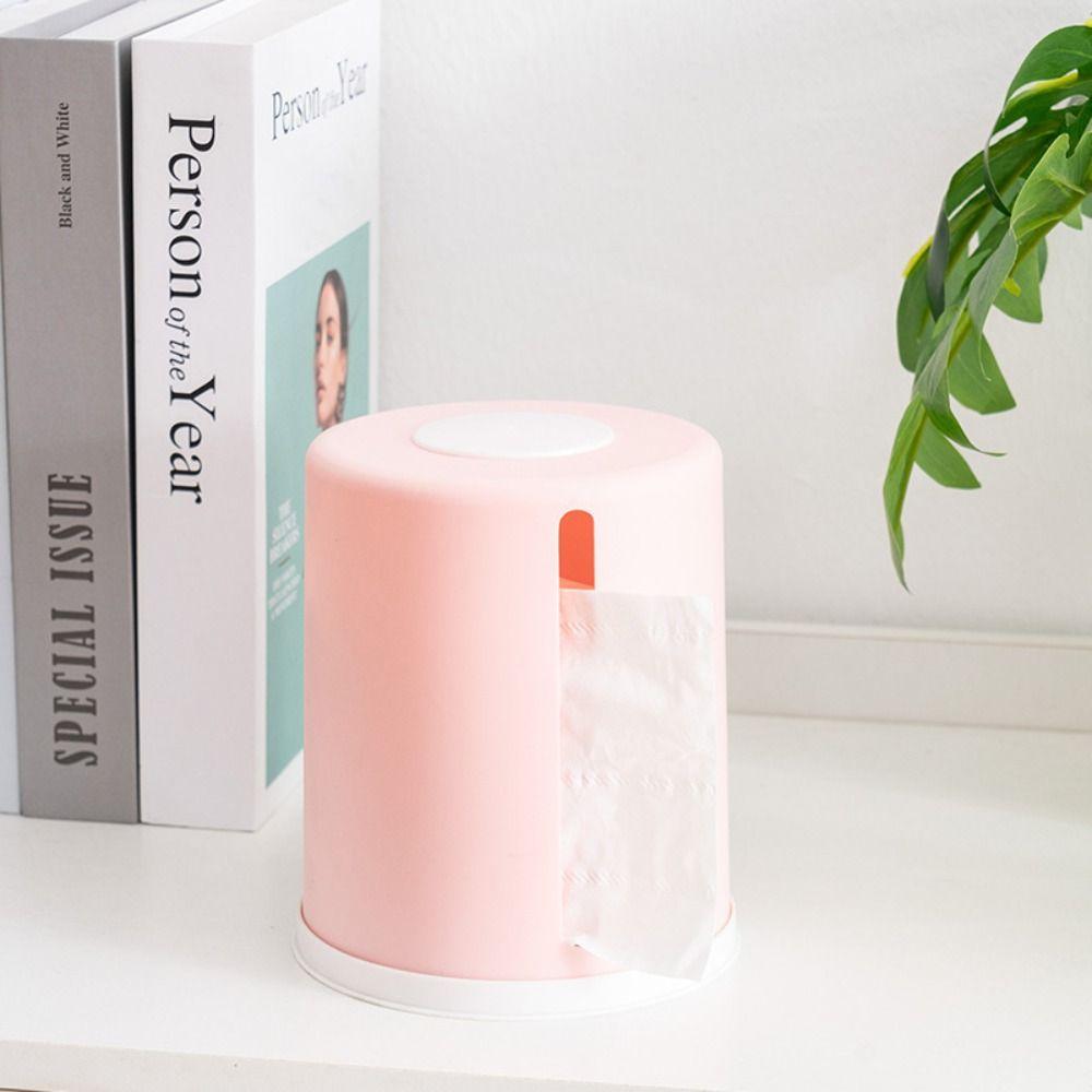 Cylinder Paper Towel Box Plastic Napkin Holder New Roll Tissue Box Household Use