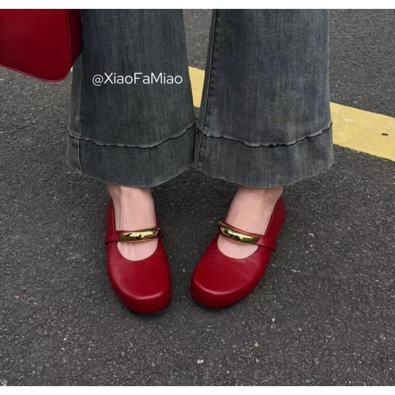 Shoes Woman 2025 Elegant Ballet Flats Autumn Female Footwear New Retro Ballerinas Fall Dress Summer Mary Janes Retro Woman Shoes