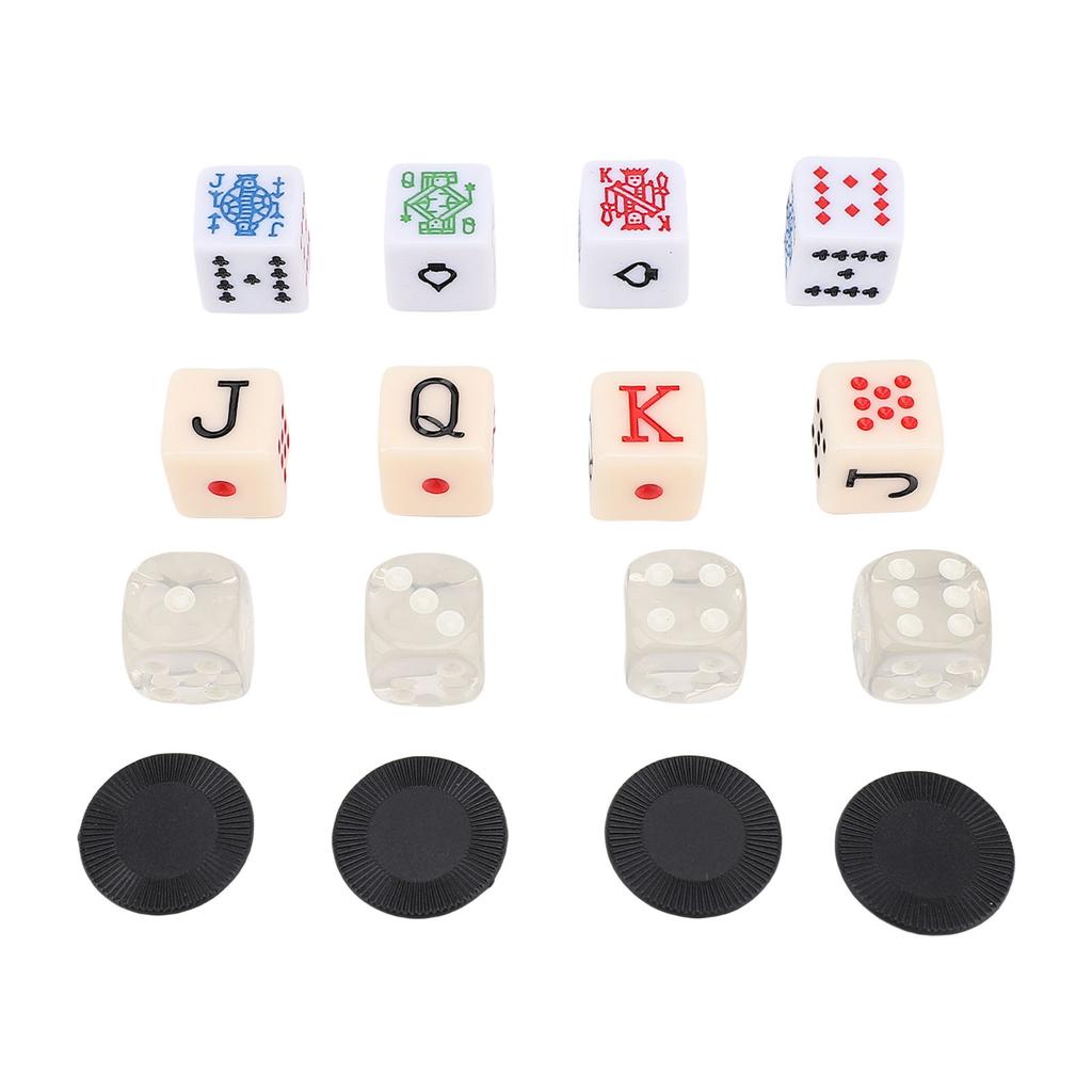 6 Sided Dice Impact Proof Fun Educational 0.63 X 0.63 X 0.63in Plastic Colorful Disc for Board