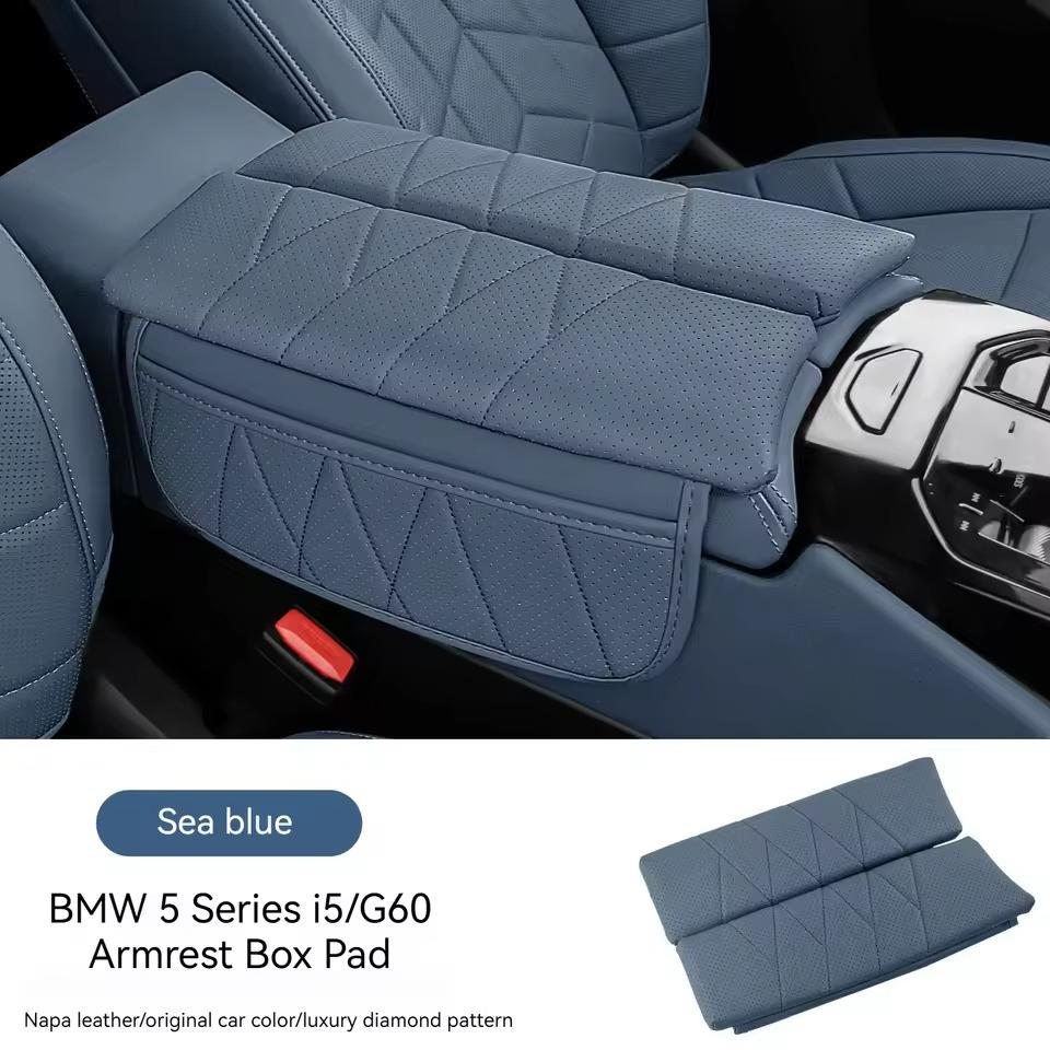 Suitable for BMW New 5 Series I5 G60  2025-2025 Armrest Pad I5 Central Heightening Protective Cover Car Interior Supplies