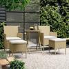 Day and Night - Day and Night Garden Dining Set 5 Pieces Synthetic Rattan Beige Tempered Glass