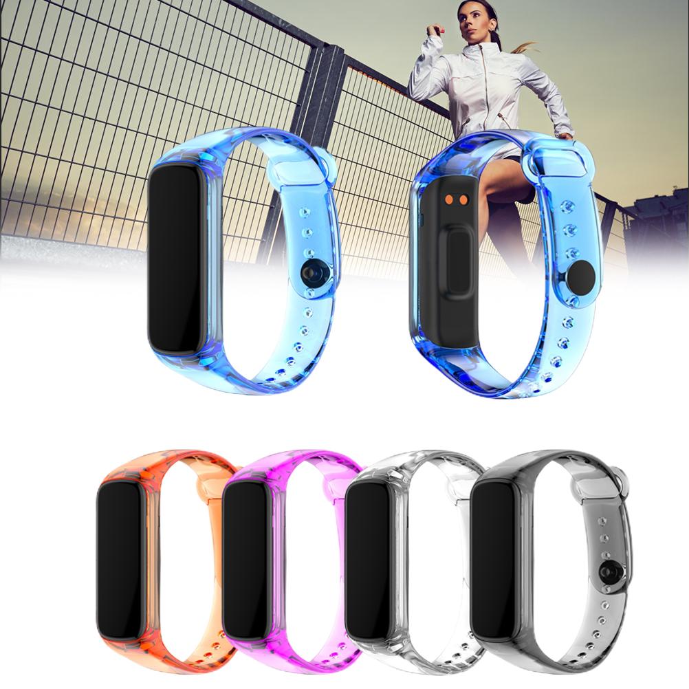 Сменный ремешок для часов, совместимый с Samsung Galaxy Fit2, мягкий прозрачный цветной ТПУ браслет на запястье Type 2