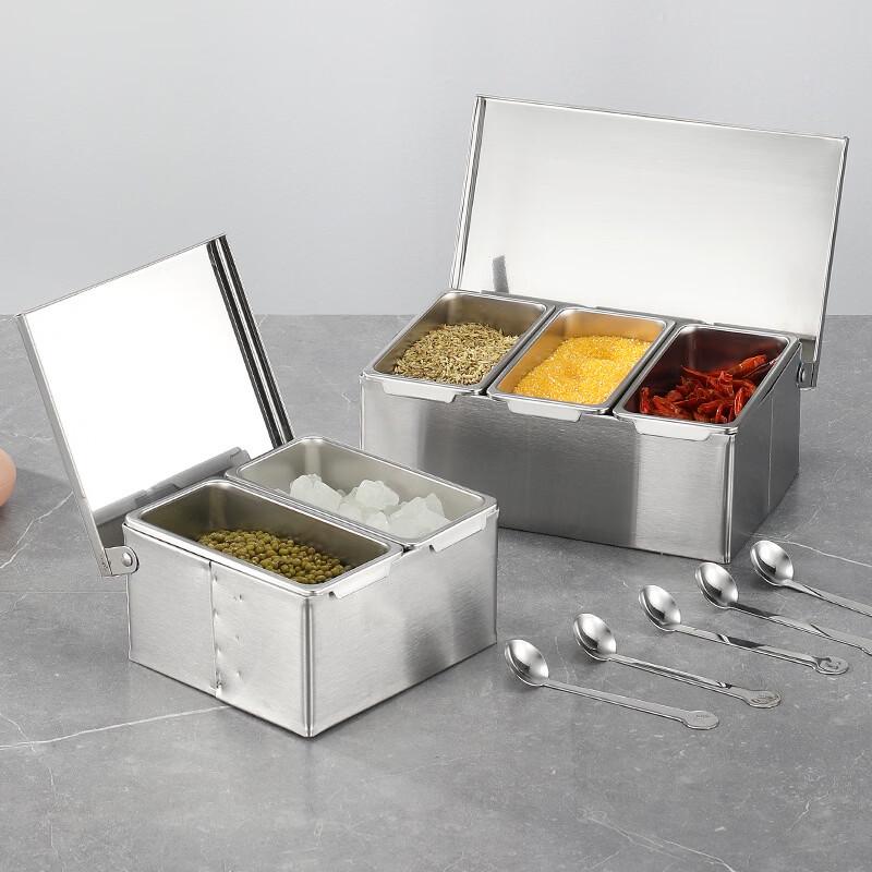 Tianze 201 Stainless Steel Flip-Lid Seasoning Box
