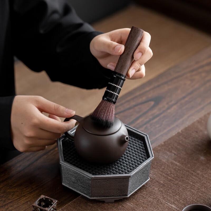 White Porcelain & Wood Tea Ceremony Six Gentlemen Set